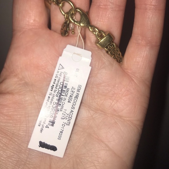 Lucky Brand gold bracelet coral stones - Picture 7 of 7